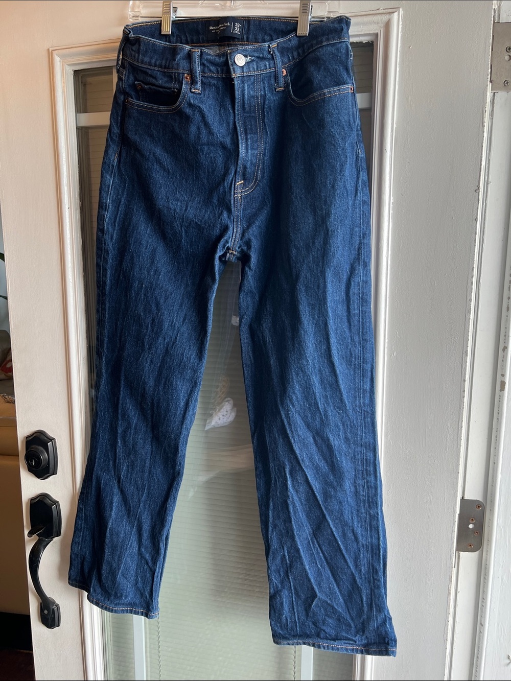 Abercrombie & Fitch Dark Blue Straight-Leg Men’s Jeans